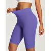 IUGA Biker Shorts for Women High Waist – 8″ Workout Shorts with Inner Pocket Yoga Spandex Gym Running Shorts(Lavender)