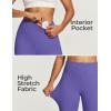 IUGA Biker Shorts for Women High Waist – 8″ Workout Shorts with Inner Pocket Yoga Spandex Gym Running Shorts(Lavender)