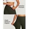 IUGA Biker Shorts for Women High Waist – 8″ Workout Shorts with Inner Pocket Yoga Spandex Gym Running Shorts(Olive Green)