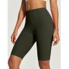 IUGA Biker Shorts for Women High Waist – 8″ Workout Shorts with Inner Pocket Yoga Spandex Gym Running Shorts(Olive Green)
