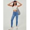 IUGA Stretchy Skinny Jeans for Women High Waist Pull on Jeggings Sweatpant Jeans Tummy Control Jean Leggings with Pockets(Baby Blue)
