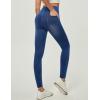 IUGA Stretchy Skinny Jeans for Women High Waist Pull on Jeggings Sweatpant Jeans Tummy Control Jean Leggings with Pockets(Light Blue)
