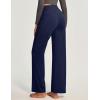 IUGA Yoga Pants Women Wide Leg Pants with Pockets High Waist Stretch Tummy Control Dress Casual Sweatpants(Dark Blue)