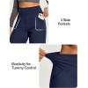 IUGA Yoga Pants Women Wide Leg Pants with Pockets High Waist Stretch Tummy Control Dress Casual Sweatpants(Dark Blue)