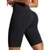 IUGA Biker Shorts for Women High Waist – 8″ Workout Shorts with Inner Pocket Yoga Spandex Gym Running Shorts(Black)