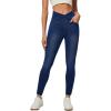 IUGA Stretchy Skinny Jeans for Women High Waist Pull on Jeggings Sweatpant Jeans Tummy Control Jean Leggings with Pockets(Dark Blue)