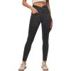IUGA Stretchy Skinny Jeans for Women High Waist Pull on Jeggings Sweatpant Jeans Tummy Control Jean Leggings with Pockets(Gray)