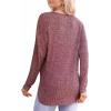 IUGA Long Sleeve Tee Shirts for Women V Neck Fall Tops Tie Knot Off The Shoulder Tops Work Casual Womens Blouse Sweatshirt