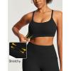 IUGA Sports Bras for Women Large Bust Sports Bras with Molded Cups Wireless Push Up High Impact Workout Yoga Gym Top(Black)