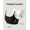 IUGA Sports Bras for Women Large Bust Sports Bras with Molded Cups Wireless Push Up High Impact Workout Yoga Gym Top(Black)