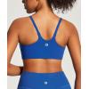 IUGA Sports Bras for Women Large Bust Sports Bras with Molded Cups Wireless Push Up High Impact Workout Yoga Gym Top(Dynamic Blue)
