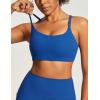 IUGA Sports Bras for Women Large Bust Sports Bras with Molded Cups Wireless Push Up High Impact Workout Yoga Gym Top(Dynamic Blue)
