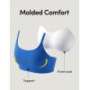 IUGA Sports Bras for Women Large Bust Sports Bras with Molded Cups Wireless Push Up High Impact Workout Yoga Gym Top(Dynamic Blue)