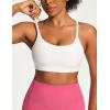 IUGA Sports Bras for Women Large Bust Sports Bras with Molded Cups Wireless Push Up High Impact Workout Yoga Gym Top(White)