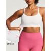 IUGA Sports Bras for Women Large Bust Sports Bras with Molded Cups Wireless Push Up High Impact Workout Yoga Gym Top(White)