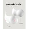 IUGA Sports Bras for Women Large Bust Sports Bras with Molded Cups Wireless Push Up High Impact Workout Yoga Gym Top(White)
