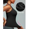 IUGA Workout Tops for Women with Built-in Bra Racerback Tank Tops Yoga Pilates Tennis Running Gym Athletic Tank(Black)