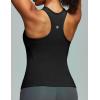 IUGA Workout Tops for Women with Built-in Bra Racerback Tank Tops Yoga Pilates Tennis Running Gym Athletic Tank(Black)