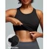 IUGA Workout Tops for Women with Built-in Bra Racerback Tank Tops Yoga Pilates Tennis Running Gym Athletic Tank(Black)