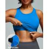 IUGA Workout Tops for Women with Built-in Bra Racerback Tank Tops Yoga Pilates Tennis Running Gym Athletic Tank(Klein Blue)