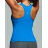 IUGA Workout Tops for Women with Built-in Bra Racerback Tank Tops Yoga Pilates Tennis Running Gym Athletic Tank(Klein Blue)