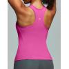 IUGA Workout Tops for Women with Built-in Bra Racerback Tank Tops Yoga Pilates Tennis Running Gym Athletic Tank(Pink)