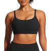 IUGA Sports Bras for Women Large Bust Sports Bras with Molded Cups Wireless Push Up High Impact Workout Yoga Gym Top(Black)