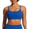IUGA Sports Bras for Women Large Bust Sports Bras with Molded Cups Wireless Push Up High Impact Workout Yoga Gym Top(Dynamic Blue)