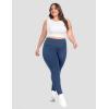 IUGA Stretchy Jeans for Women High Waist Jeggings Tummy Control Skinny Jeans Pull on Leggings with Pockets Trendy Casual(Medium Wash Stormy Blue)