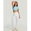 IUGA Stretchy Jeans for Women High Waist Jeggings Tummy Control Skinny Jeans Pull on Leggings with Pockets Trendy Casual(White)