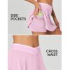 IUGA Athletic Skorts for Women Tennis Skirt with Pockets Cross Waist Athletic Skirt for Golf Pickleball