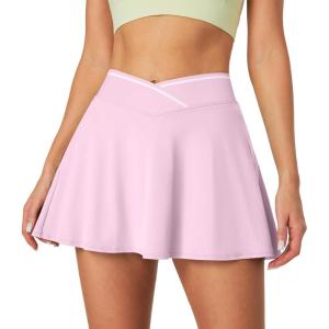 IUGA Athletic Skorts for Women Tennis Skirt with Pockets Cross Waist Athletic Skirt for Golf Pickleball