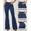 IUGA Bell Bottom Jeans for Women High Waist Stretchy Pull On Bootcut Sweatpant Jeans Flare Leggings Tummy Control Flare Pants(Dark Blue)