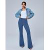 IUGA Bell Bottom Jeans for Women High Waist Stretchy Pull On Bootcut Sweatpant Jeans Flare Leggings Tummy Control Flare Pants(Light Blue)