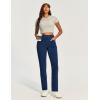 IUGA Straight Leg Jeans for Women Stretchy Pull On Sweatpant Jeans Women High Waisted Bootcut Jean Trendy Denim Pants(Dark Blue)