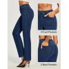 IUGA Straight Leg Jeans for Women Stretchy Pull On Sweatpant Jeans Women High Waisted Bootcut Jean Trendy Denim Pants(Dark Blue)
