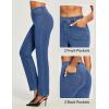 IUGA Straight Leg Jeans for Women Stretchy Pull On Sweatpant Jeans Women High Waisted Bootcut Jean Trendy Denim Pants(Light Blue)