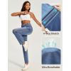 IUGA Straight Leg Jeans for Women Stretchy Pull On Sweatpant Jeans Women High Waisted Bootcut Jean Trendy Denim Pants(Whisker Vintage Blue Wash)