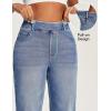 IUGA Straight Leg Jeans for Women Stretchy Pull On Sweatpant Jeans Women High Waisted Bootcut Jean Trendy Denim Pants(Whisker Vintage Blue Wash)