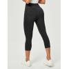 IUGA Stretchy Capri Jeans for Women Pull On Jeggings Tummy Control Jean Capris Pants Capri Leggings for Women with Pockets(Black)