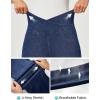 IUGA Stretchy Capri Jeans for Women Pull On Jeggings Tummy Control Jean Capris Pants Capri Leggings for Women with Pockets(Dark Blue)