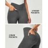 IUGA Stretchy Capri Jeans for Women Pull On Jeggings Tummy Control Jean Capris Pants Capri Leggings for Women with Pockets(Gray)