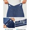 IUGA Stretchy Capri Jeans for Women Pull On Jeggings Tummy Control Jean Capris Pants Capri Leggings for Women with Pockets(Stormy Blue)