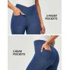 IUGA Stretchy Capri Jeans for Women Pull On Jeggings Tummy Control Jean Capris Pants Capri Leggings for Women with Pockets(Stormy Blue)