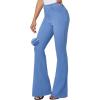 IUGA Bell Bottom Jeans for Women High Waist Stretchy Pull On Bootcut Sweatpant Jeans Flare Leggings Tummy Control Flare Pants(Baby Blue)
