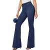 IUGA Bell Bottom Jeans for Women High Waist Stretchy Pull On Bootcut Sweatpant Jeans Flare Leggings Tummy Control Flare Pants(Dark Blue)