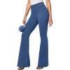 IUGA Bell Bottom Jeans for Women High Waist Stretchy Pull On Bootcut Sweatpant Jeans Flare Leggings Tummy Control Flare Pants(Light Blue)