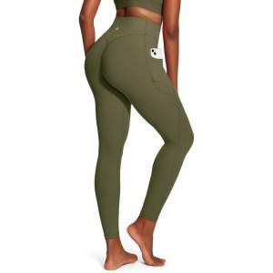 IUGA Scrunch Butt Lifting Leggings for Women Workout Tummy Control No Front Seam Compression Leggings with Pockets Yoga Pants(Grass Grey Green)