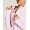 IUGA 1/4 Zip Womens Golf Shirt Long Sleeve Rash Guard UPF 50+ Workout Tops Quick Dry Athletic Running Hiking Sun Shirts(Pink)