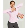 IUGA 1/4 Zip Womens Golf Shirt Long Sleeve Rash Guard UPF 50+ Workout Tops Quick Dry Athletic Running Hiking Sun Shirts(Pink)